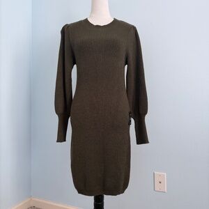 Lulus Long Sleeve Knit Ribbed Dress‎ Size S/M